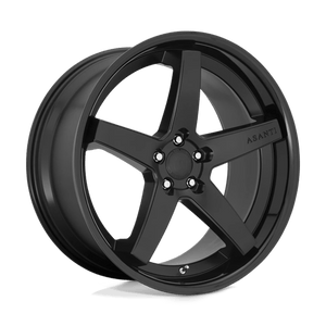 Asanti Black ABL31 REGAL Satin Black Gloss Black Lip 20x10.5 +20 5x115mm 72.6mm - WheelWiz