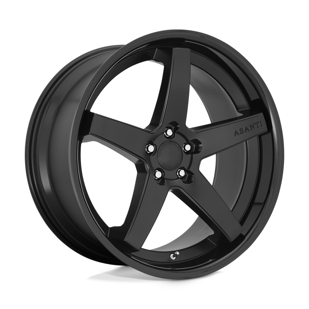 Asanti Black ABL31 REGAL Satin Black Gloss Black Lip 20x10.5 +20 5x115mm 72.6mm - WheelWiz
