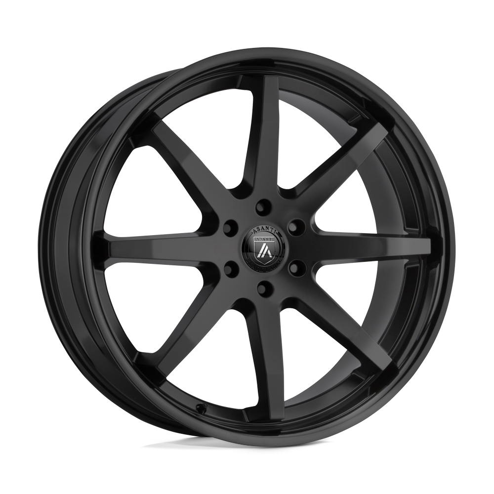 Asanti Black ABL-32 KAISER Satin Black Gloss Black Lip 20x9 +30 5x127mm 71.5mm - WheelWiz