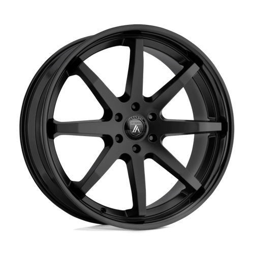 Asanti Black ABL-32 KAISER Satin Black Gloss Black Lip 20x9 +30 6x139.7mm 100.3mm - WheelWiz