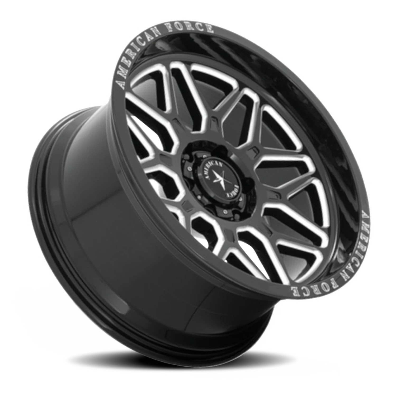 American Force AC001 Rush Gloss Black W/ Milled 22x10 -18 6x135mm 87.1mm - Wheelwiz