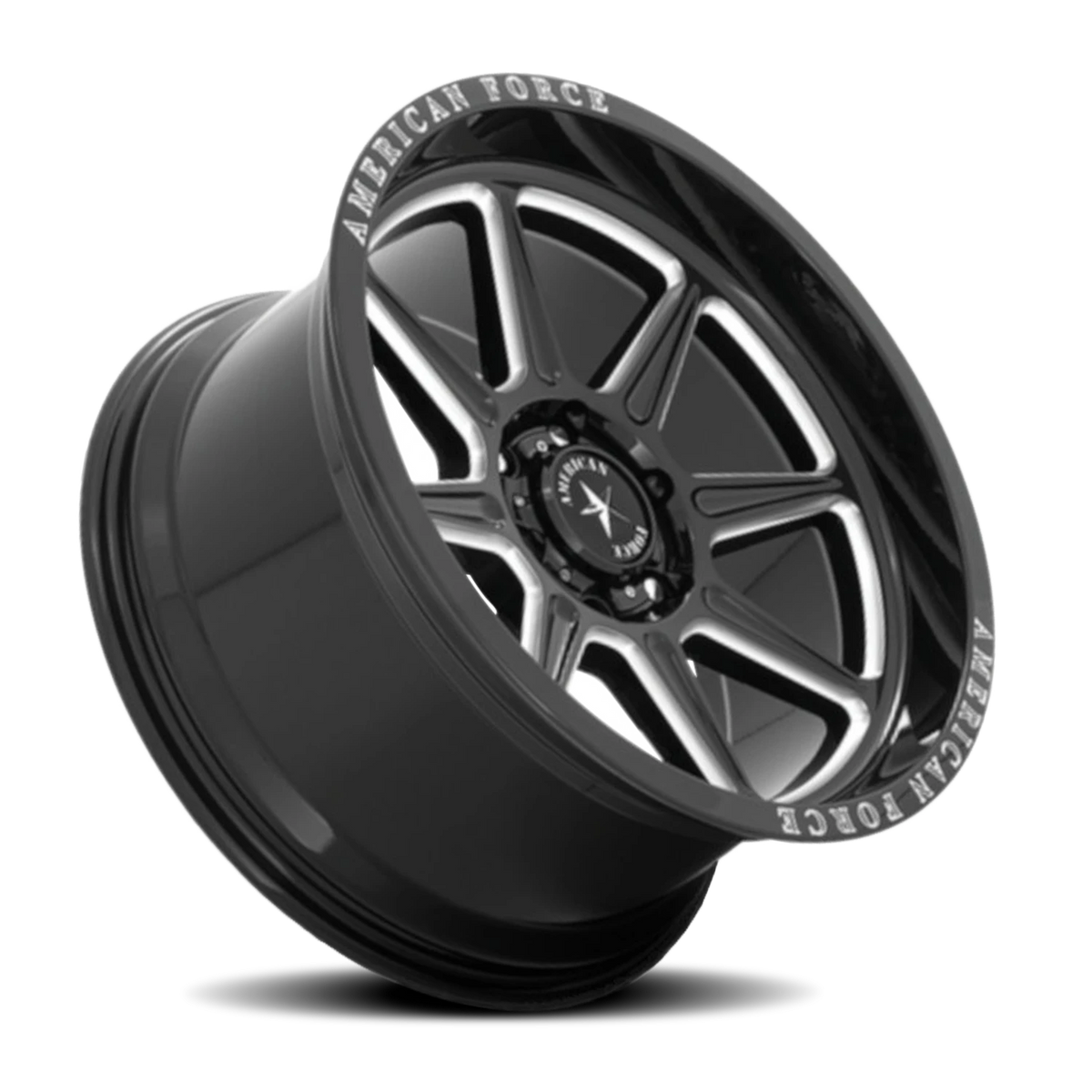 American Force AC002 Trail Gloss Black W/ Milled 22x10 -18 6x135mm 87.1mm - Wheelwiz
