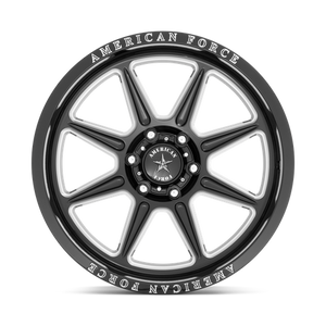 American Force AC002 Trail Gloss Black W/ Milled 20x10 -18 6x135mm 87.1mm - Wheelwiz