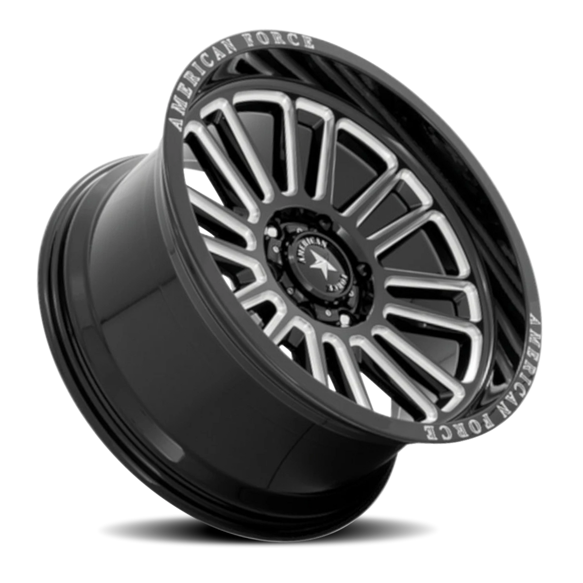 American Force AC003 Weapon Gloss Black W/ Milled 22x10 -18 6x135mm 87.1mm - Wheelwiz