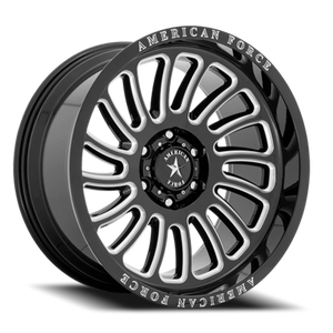 American Force AC004 Vulcan Gloss Black W/ Milled 20x10 -18 6x135mm 87.1mm - Wheelwiz