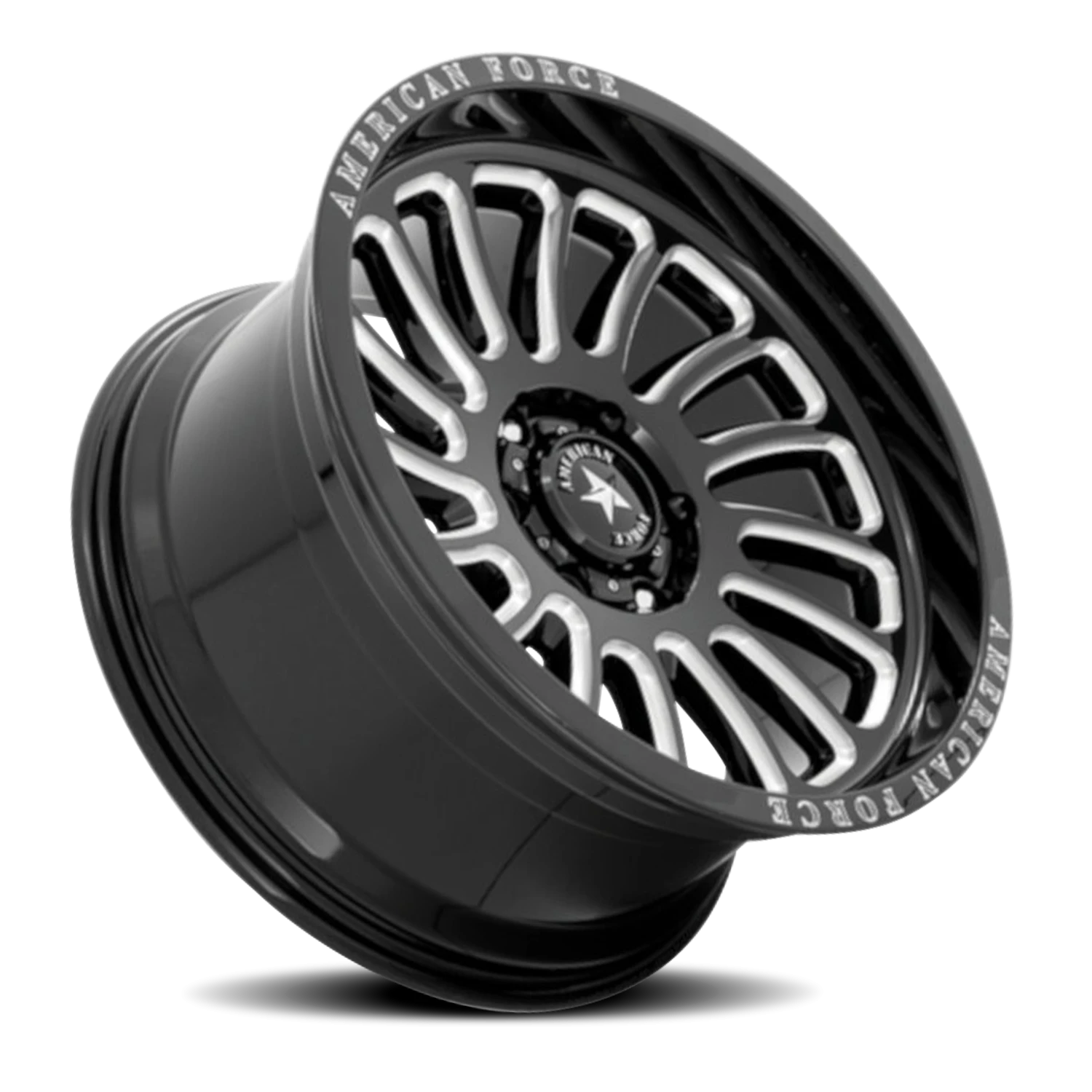 American Force AC004 Vulcan Gloss Black W/ Milled 20x10 -18 6x135mm 87.1mm - Wheelwiz