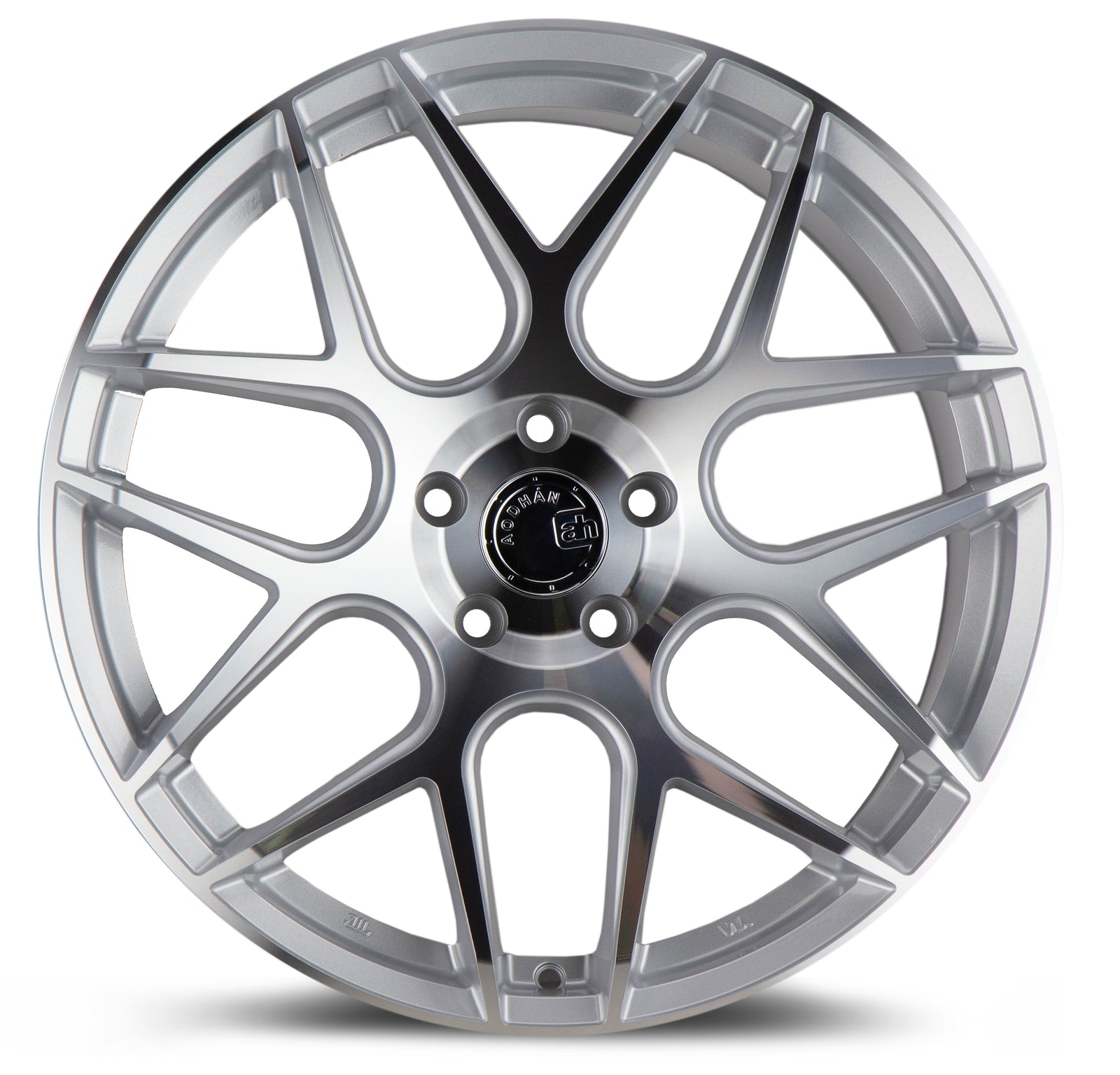 Aodhan AFF2 Gloss Silver Machined Face 19x9.5 +35 5x114.3 73.1mm - Wheelwiz