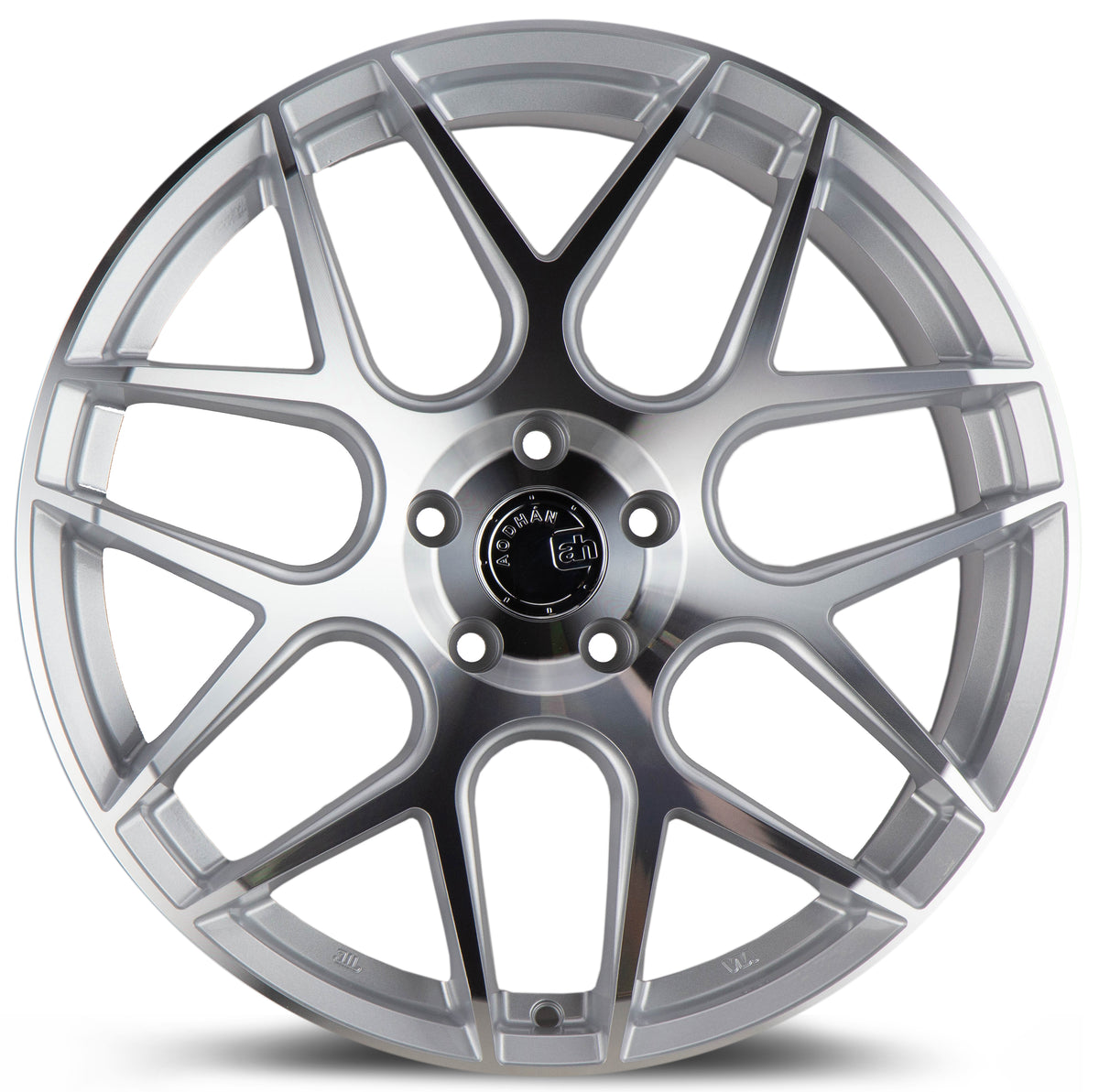 Aodhan AFF2 Gloss Silver Machined Face 20x10.5 +35 5x120 72.6mm - Wheelwiz