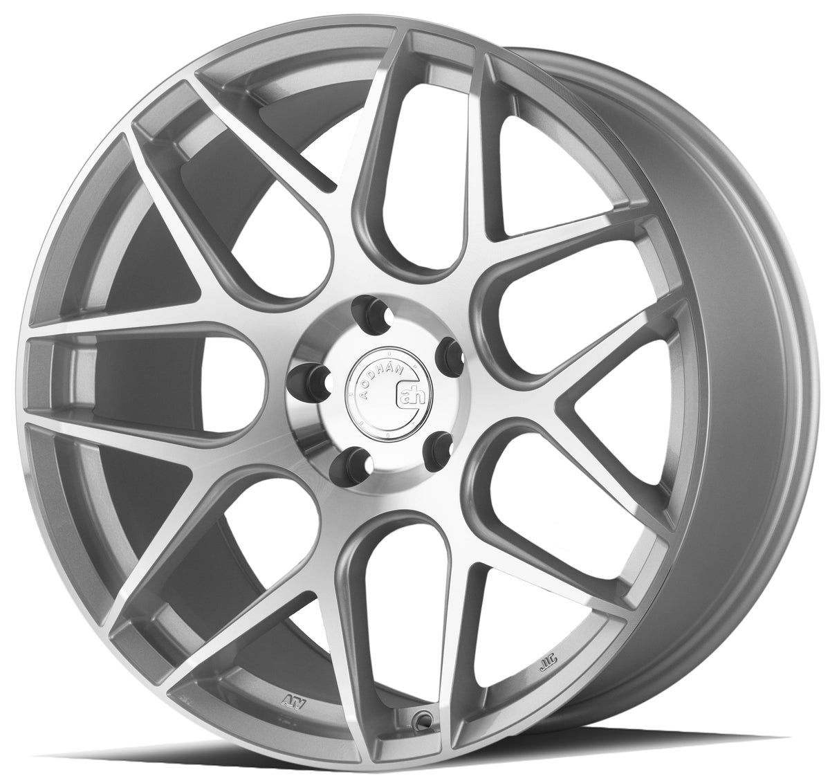 Aodhan AFF2 Gloss Silver Machined Face 20x10.5 +45 5x114.3 73.1mm - Wheelwiz
