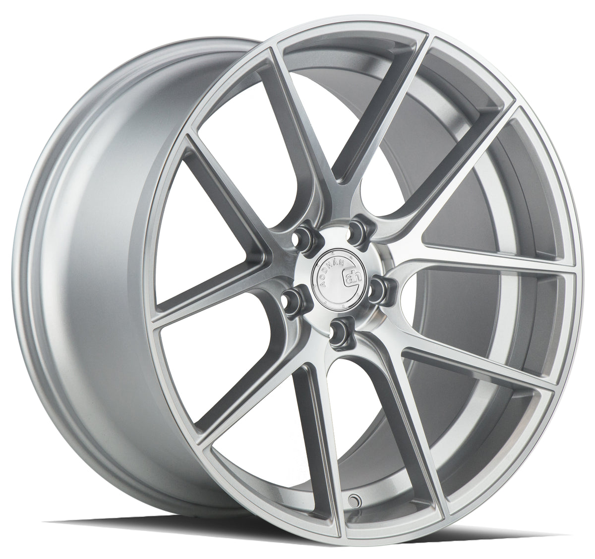 Aodhan AFF3 Gloss Silver Machined Face 20x10.5 +45 5x114.3 73.1mm - Wheelwiz