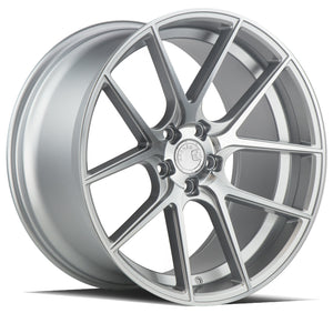 Aodhan AFF3 Gloss Silver Machined Face 20x10.5 +35 5x120 72.6mm - Wheelwiz