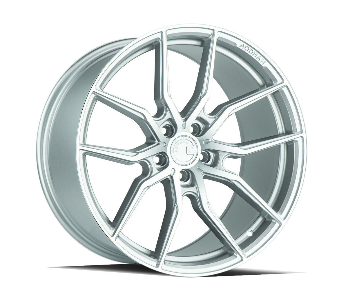 Aodhan AFF1 Gloss Silver Machined Face 20x10.5 +35 5x120 72.6mm - Wheelwiz