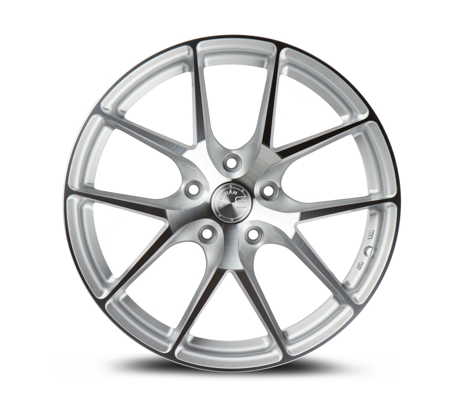 Aodhan AFF7 Gloss Silver Machined Face 18x8.5 +35 5x112 66.6mm - Wheelwiz