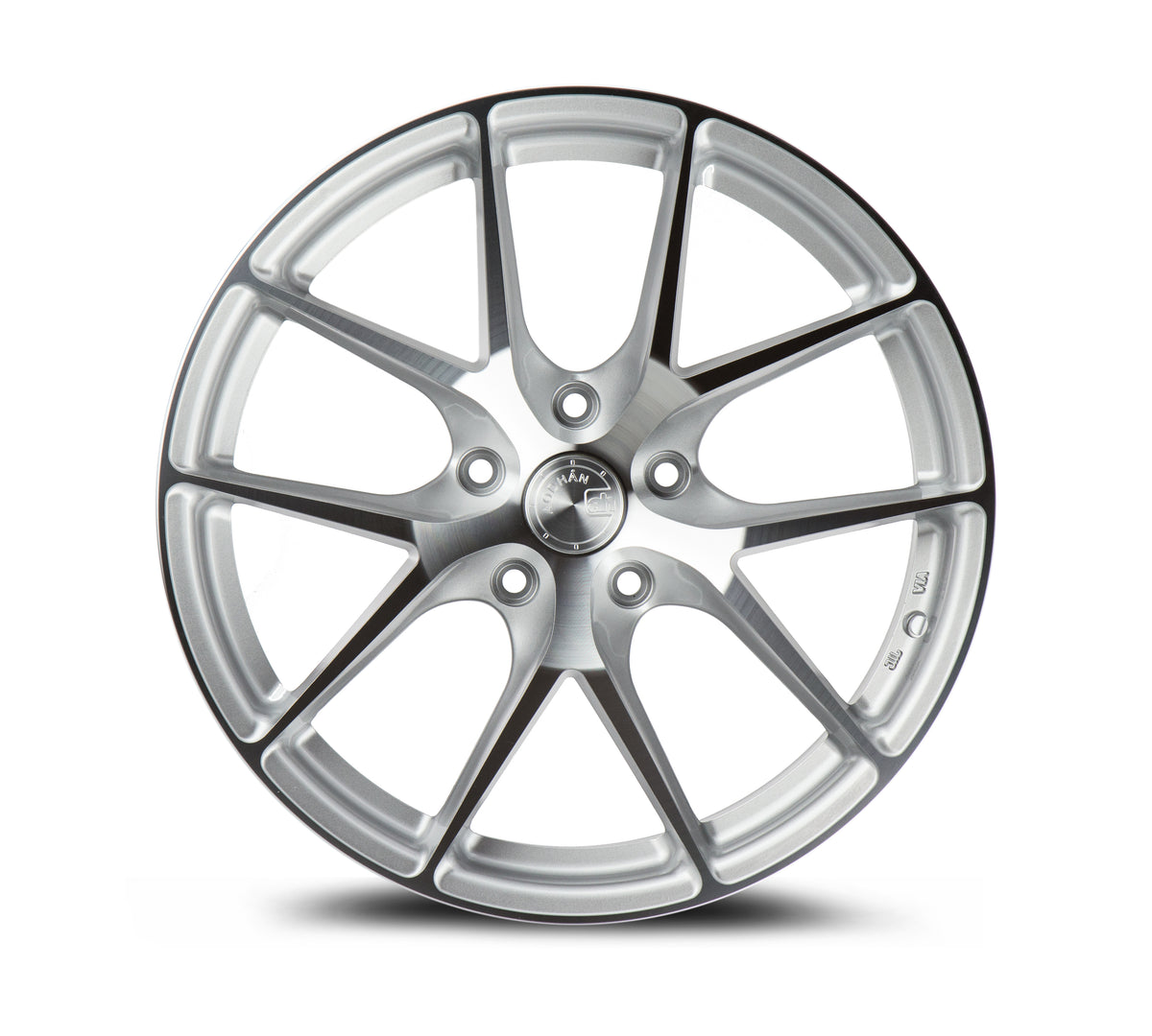 Aodhan AFF7 Gloss Silver Machined Face 18x9.5 +35 5x112 66.6mm - Wheelwiz