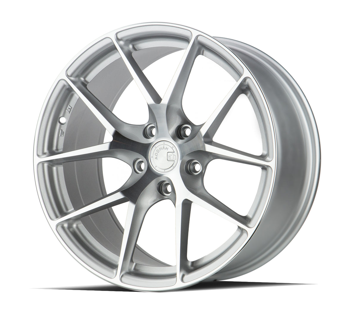 Aodhan AFF7 Gloss Silver Machined Face 18x9.5 +35 5x112 66.6mm - Wheelwiz