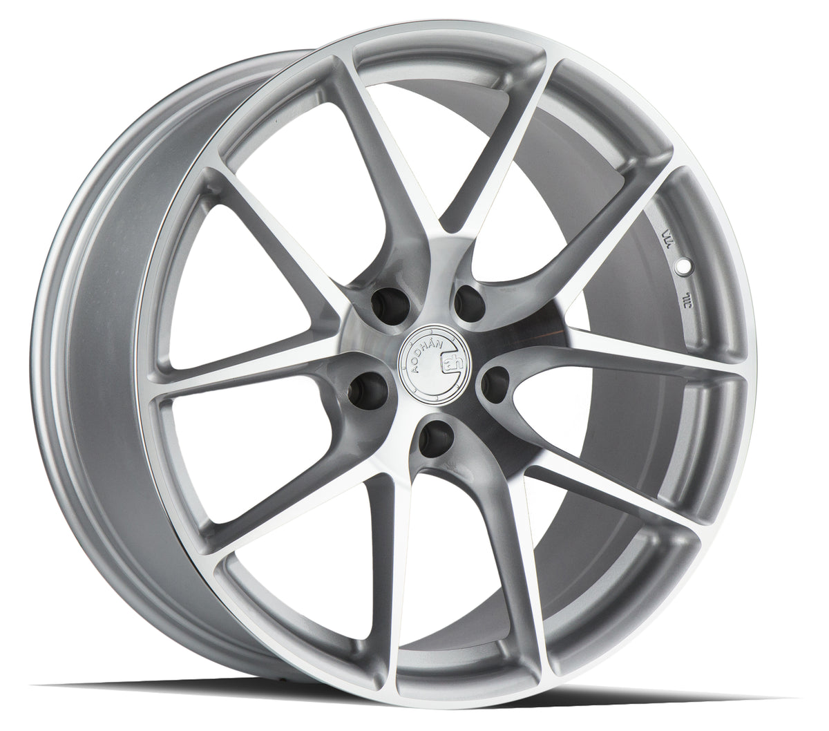 Aodhan AFF7 Gloss Silver Machined Face 19x8.5 +35 5x120 72.6mm - Wheelwiz