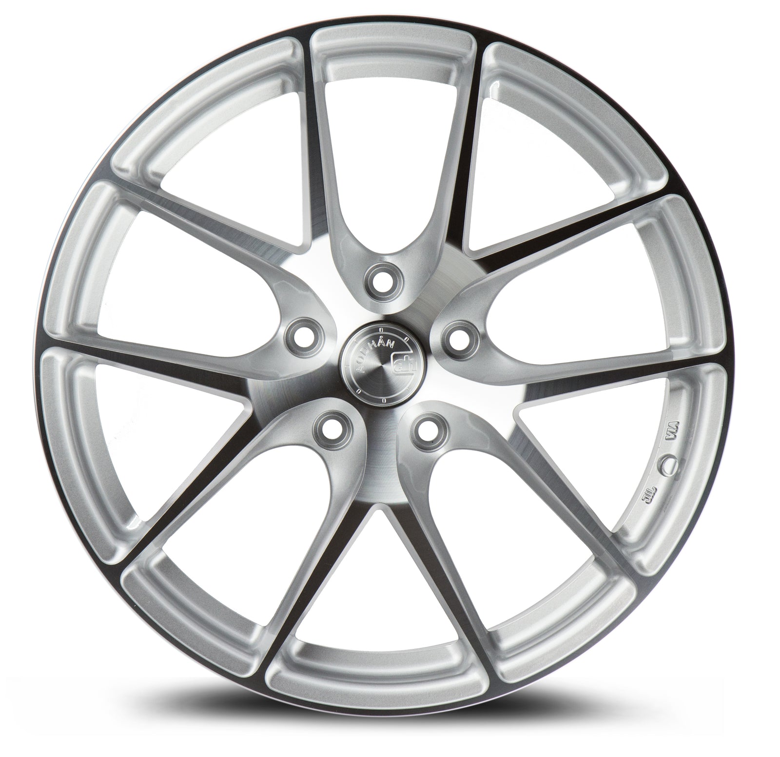 Aodhan AFF7 Gloss Silver Machined Face 19x8.5 +35 5x114.3 73.1mm - Wheelwiz