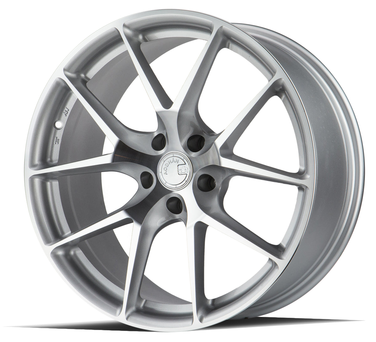 Aodhan AFF7 Gloss Silver Machined Face 19x8.5 +35 5x120 72.6mm - Wheelwiz