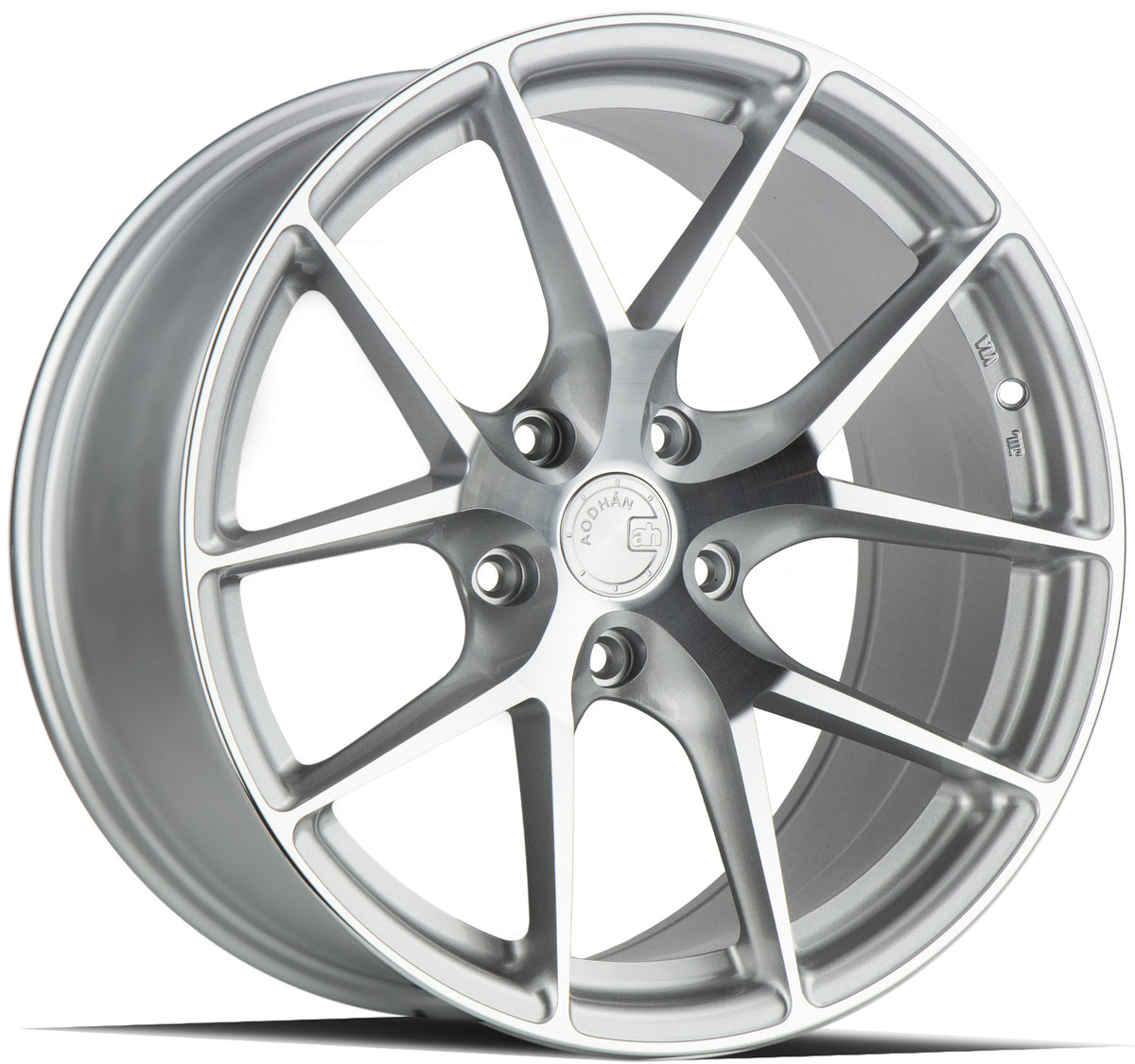 Aodhan AFF7 Gloss Silver Machined Face 20x10.5 +35 5x114.3 73.1mm - Wheelwiz