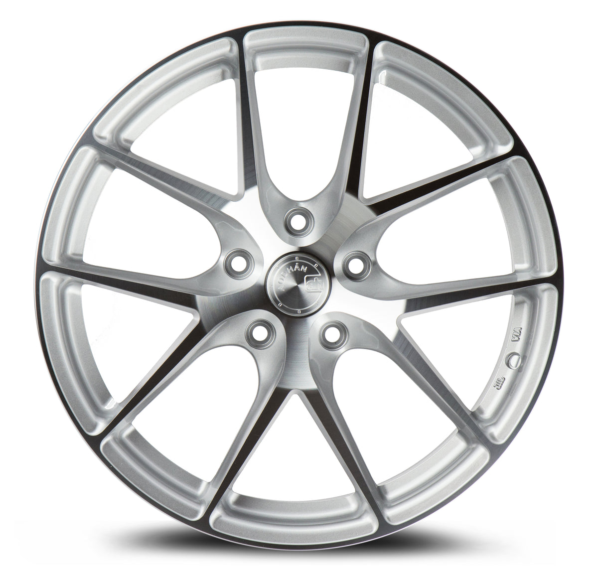 Aodhan AFF7 Gloss Silver Machined Face 20x10.5 +35 5x112 66.6mm - Wheelwiz