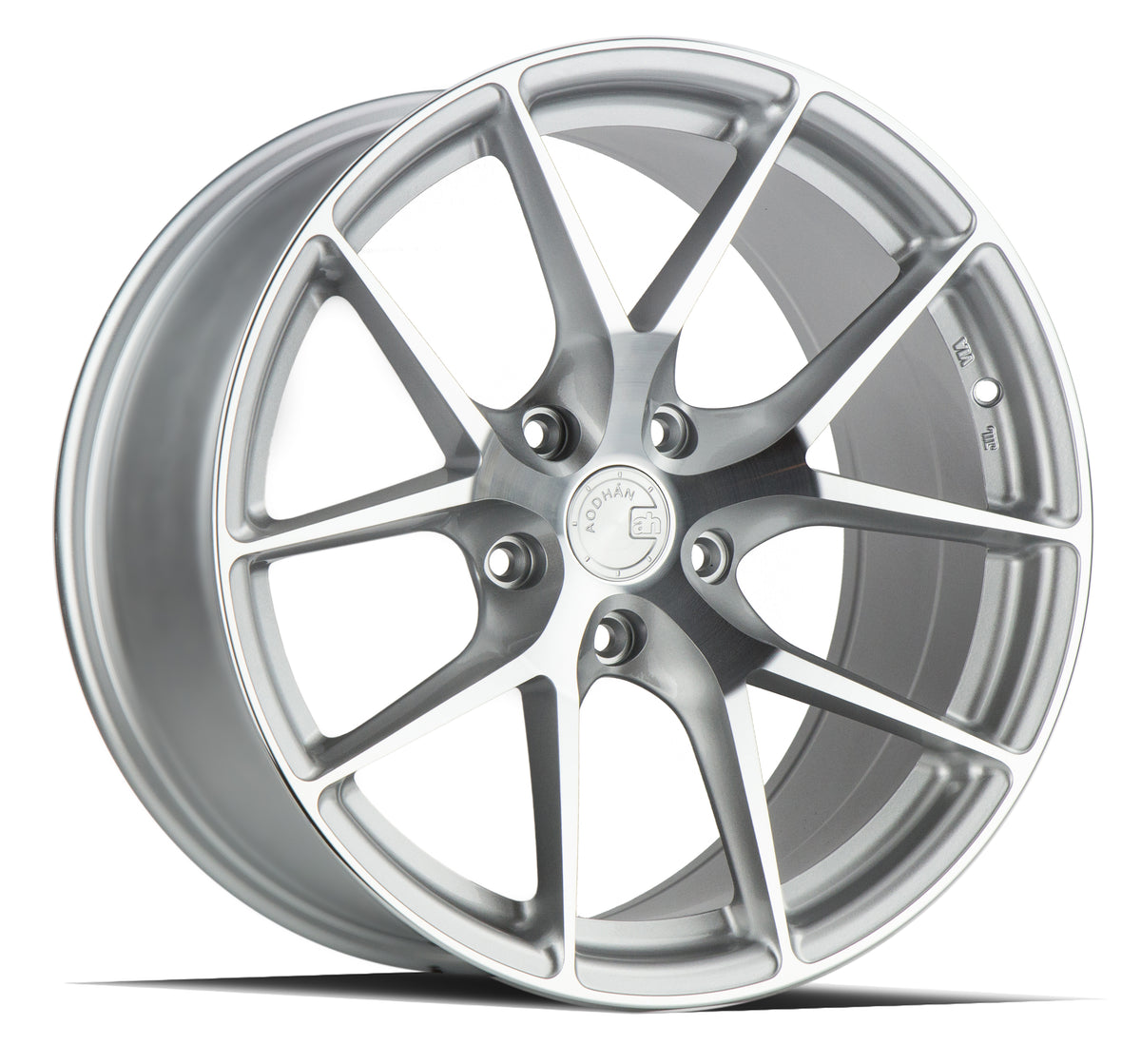 Aodhan AFF7 Gloss Silver Machined Face 20x9 +30 5x112 66.6mm - Wheelwiz