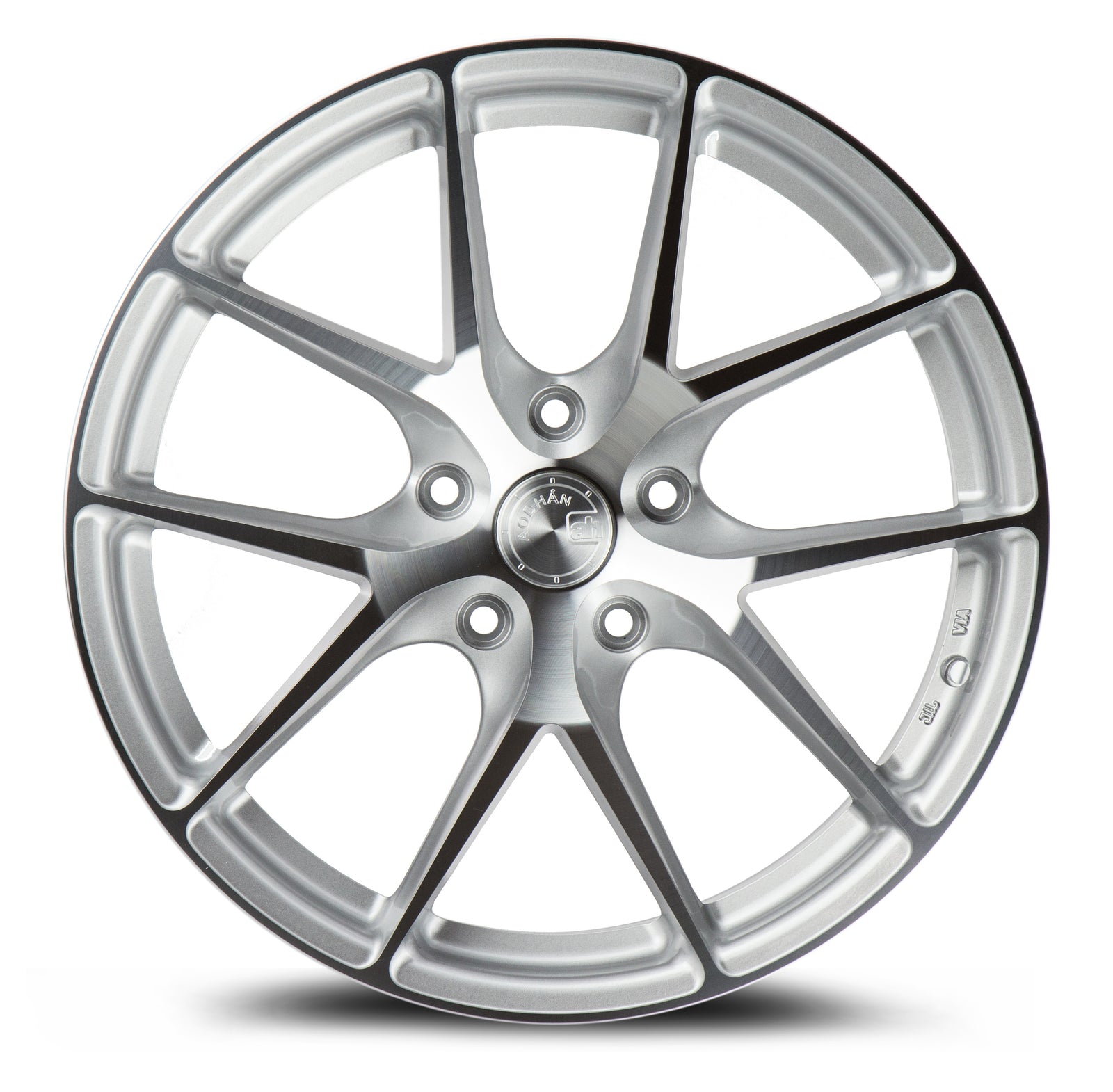 Aodhan AFF7 Gloss Silver Machined Face 20x9 +30 5x120 72.6mm - Wheelwiz