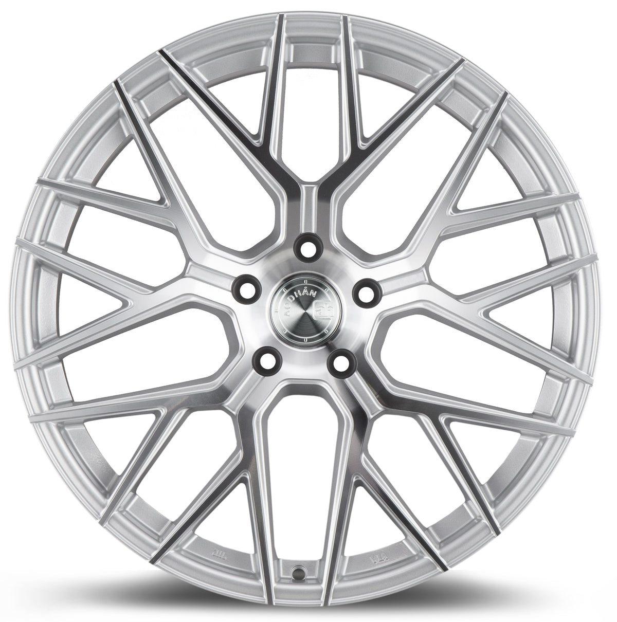 Aodhan AFF9 Gloss Silver Machined Face 20x10.5 +35 5x120 72.6mm - Wheelwiz