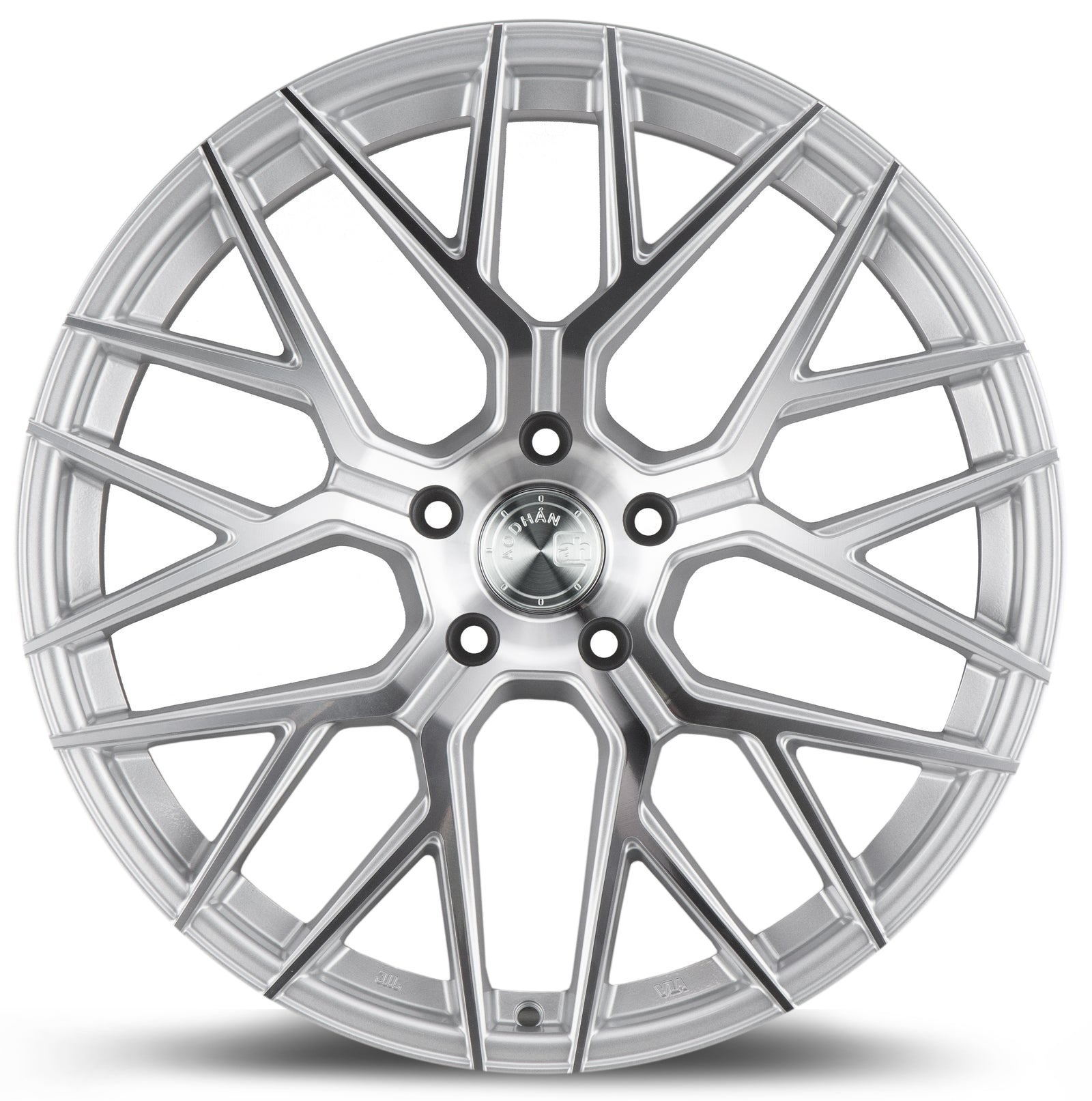 Aodhan AFF9 Gloss Silver Machined Face 20x10.5 +35 5x114.3 73.1mm - Wheelwiz