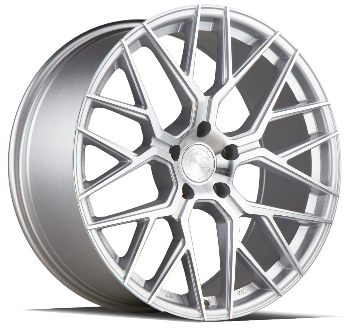 Aodhan AFF9 Gloss Silver Machined Face 20x9 +30 5x112 66.6mm - Wheelwiz