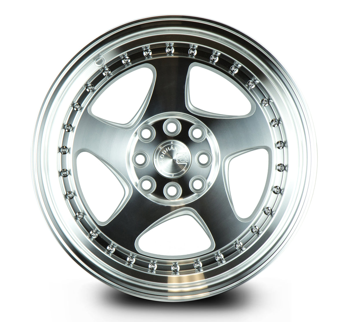 Aodhan AH01 Silver w/Machined Face 16x8 +15 4x100|4x114.3 73.1mm - Wheelwiz