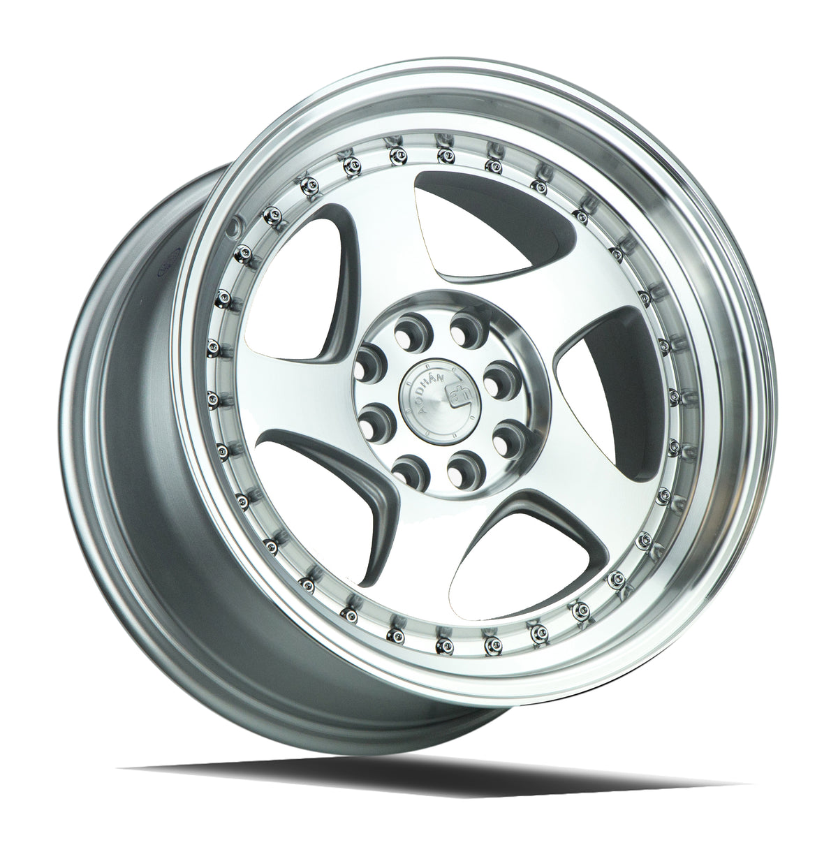 Aodhan AH01 Silver w/Machined Face 16x8 +15 4x100|4x114.3 73.1mm - Wheelwiz