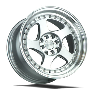 Aodhan AH01 Silver w/Machined Face 16x8 +15 4x100|4x114.3 73.1mm - Wheelwiz