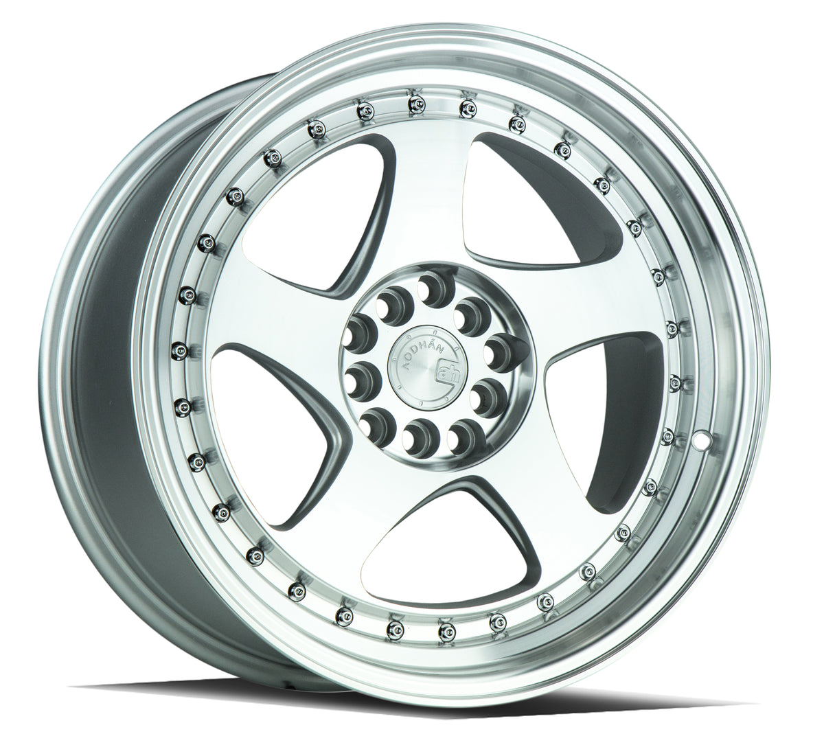 Aodhan AH01 Silver w/Machined Face 17x9 +25 5x100|5x114.3 73.1mm - Wheelwiz