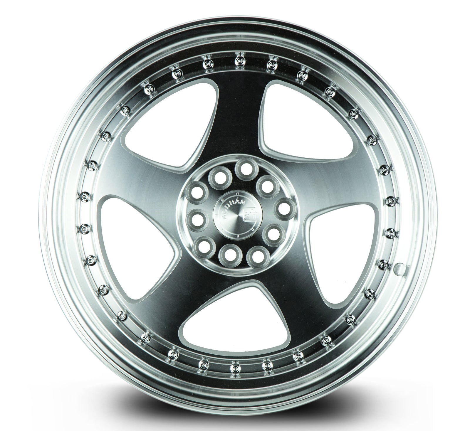 Aodhan AH01 Silver w/Machined Face 17x9 +25 5x100|5x114.3 73.1mm - Wheelwiz