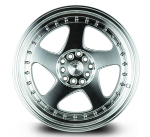 Aodhan AH01 Silver w/Machined Face 17x9 +25 5x100|5x114.3 73.1mm - Wheelwiz
