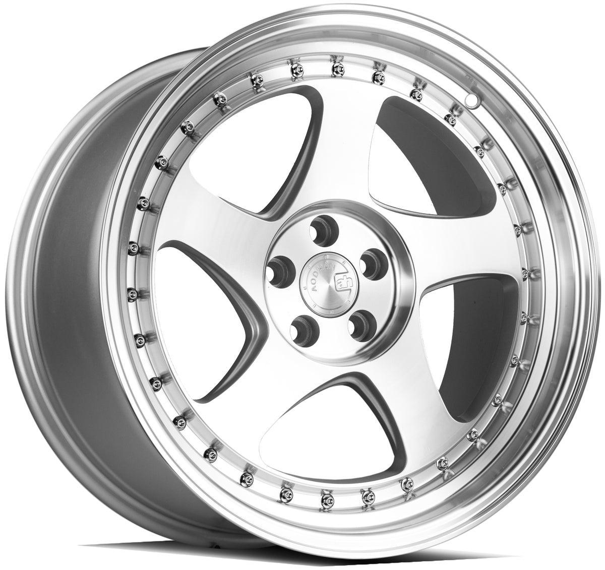 Aodhan AH01 Silver w/Machined Face 18x9.5 +30 5x114.3 73.1mm - Wheelwiz