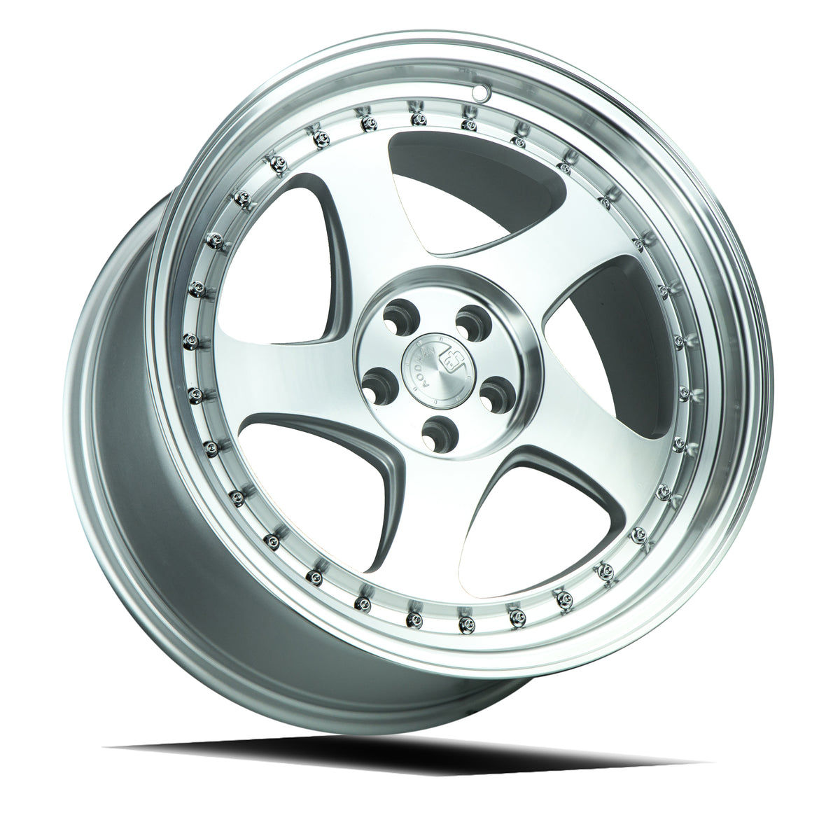 Aodhan AH01 Silver w/Machined Face 18x9.5 +30 5x114.3 73.1mm - Wheelwiz