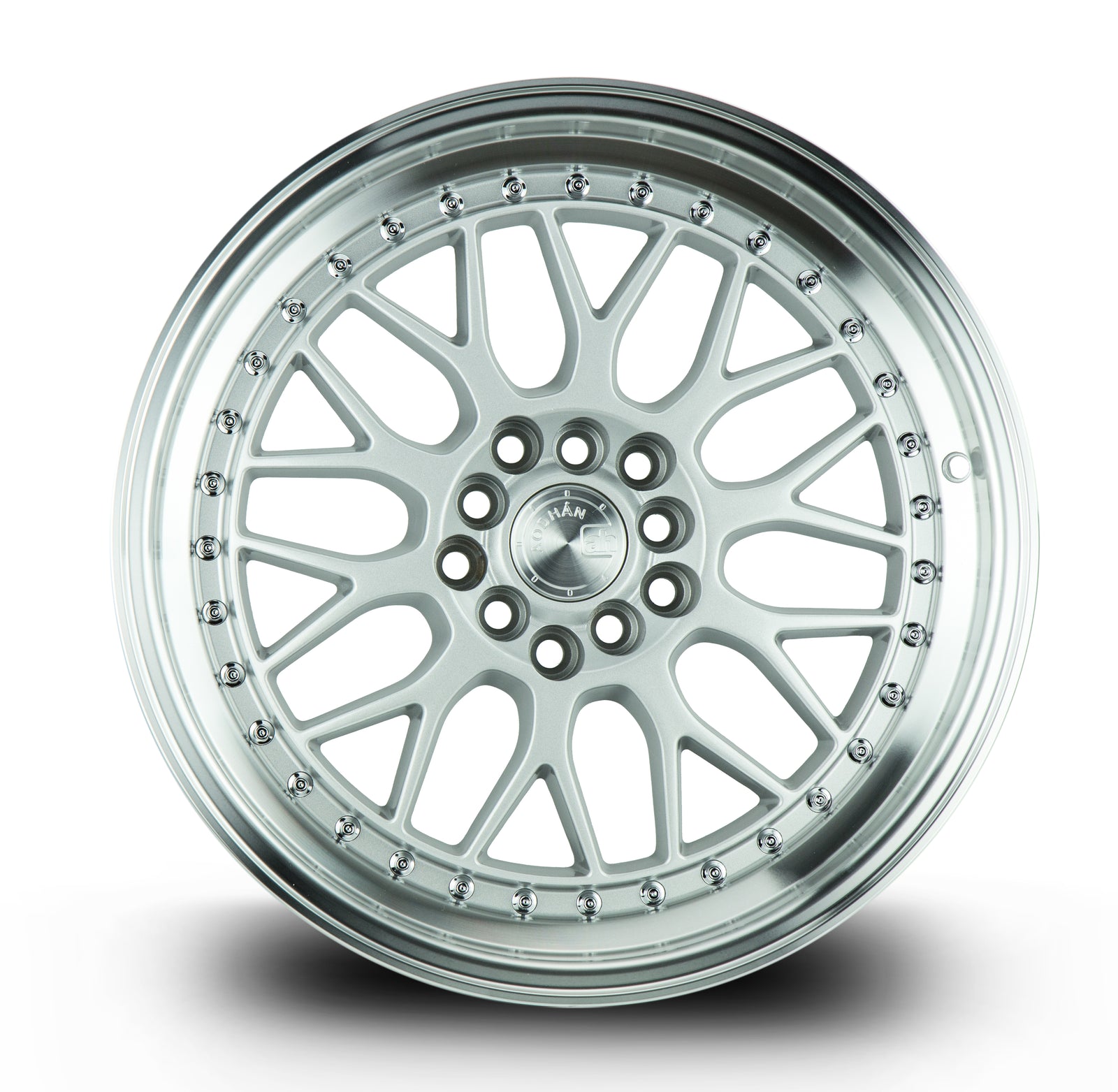 Aodhan AH02 Silver w/ Machined Lip 17x8 +35 5x100|5x114.3 73.1mm - Wheelwiz