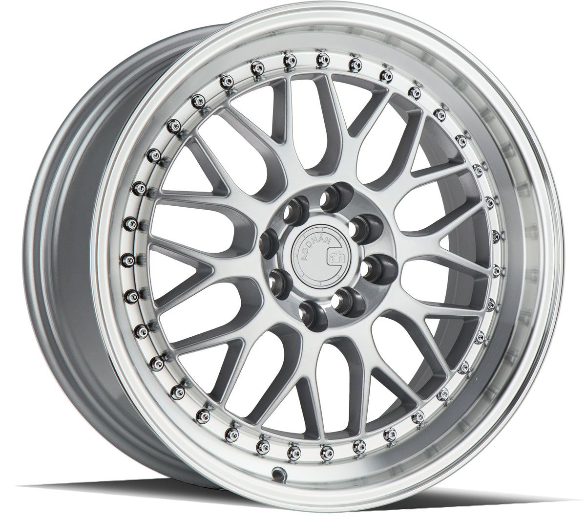 Aodhan AH02 Silver w/ Machined Lip 17x8 +35 4x100|4x114.3 73.1mm - Wheelwiz