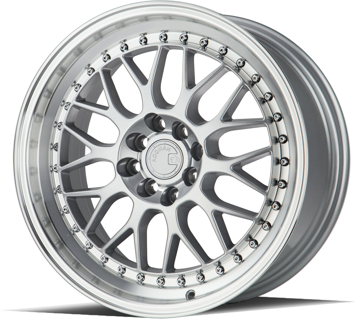 Aodhan AH02 Silver w/ Machined Lip 17x8 +35 4x100|4x114.3 73.1mm - Wheelwiz
