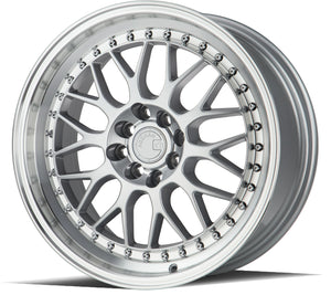 Aodhan AH02 Silver w/ Machined Lip 17x8 +35 4x100|4x114.3 73.1mm - Wheelwiz