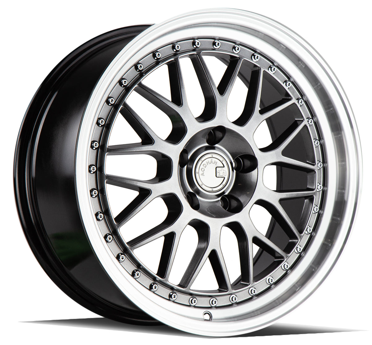Aodhan AH02 Hyper Black w/ Machined Lip 18x8.5 +35 5x120 72.6mm - Wheelwiz