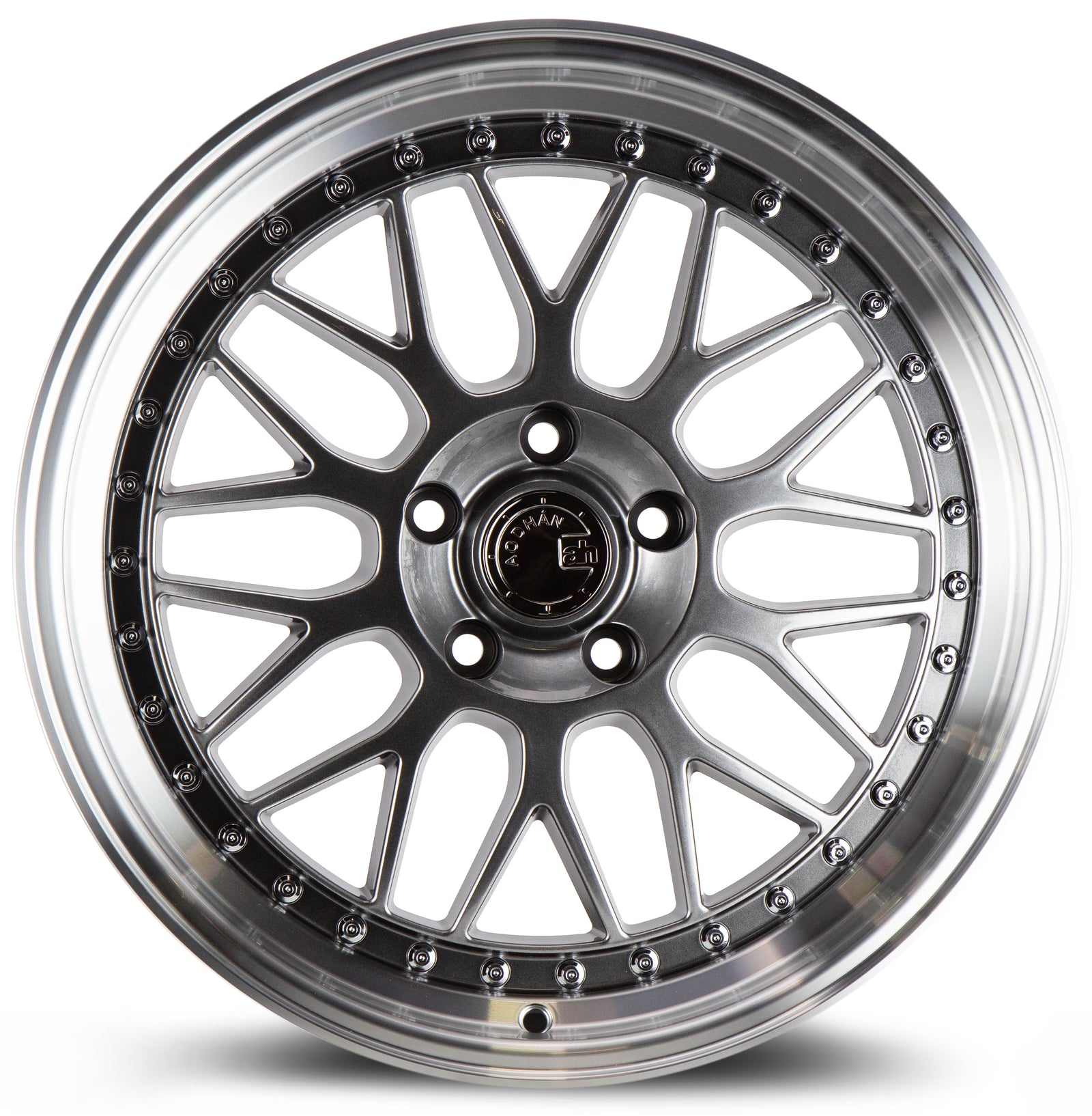 Aodhan AH02 Hyper Black w/ Machined Lip 18x8.5 +35 5x100 73.1mm - Wheelwiz
