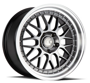 Aodhan AH02 Hyper Black w/ Machined Lip 18x9.5 +30 5x114.3 73.1mm - Wheelwiz