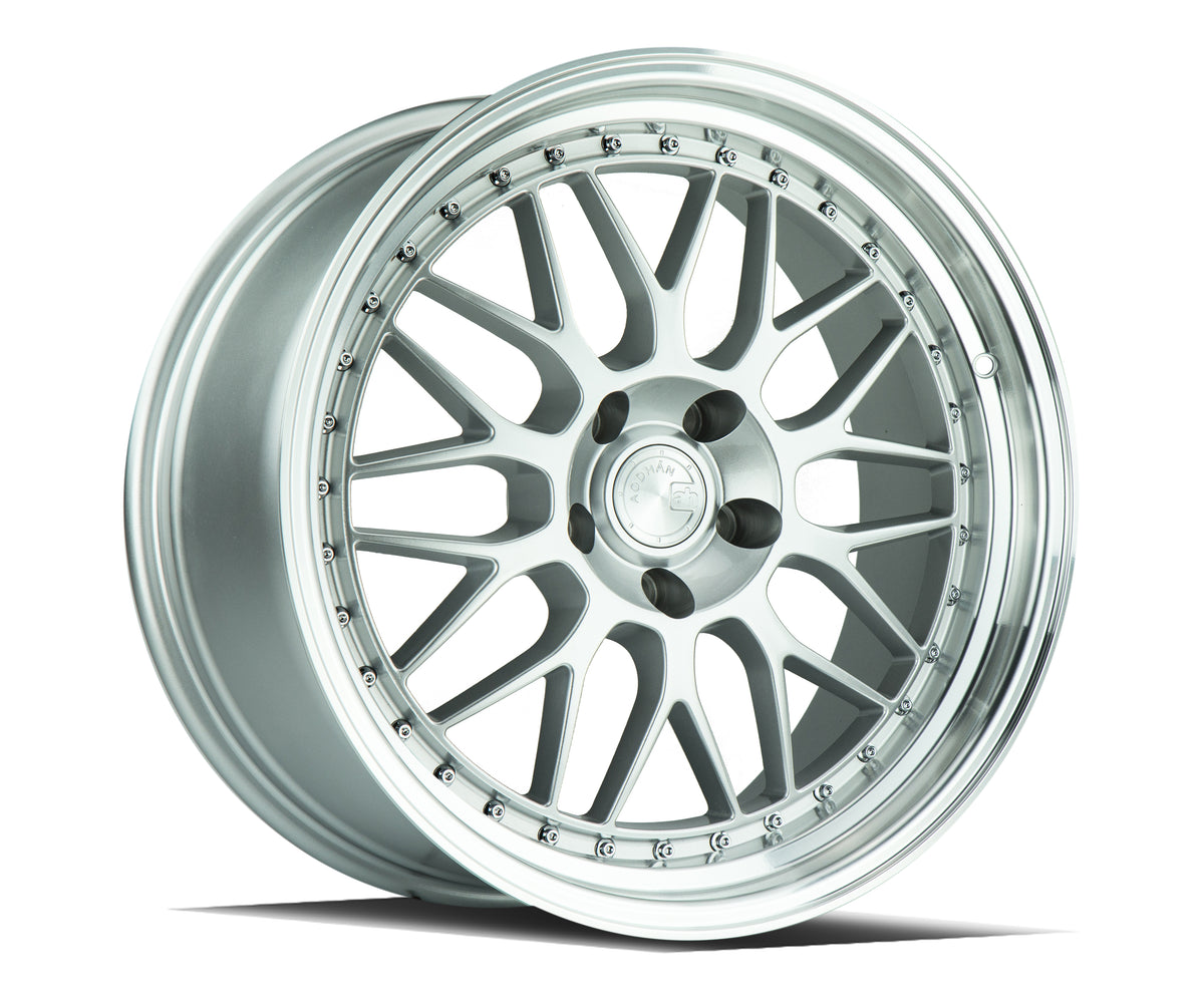 Aodhan AH02 Silver w/ Machined Lip 18x9.5 +30 5x114.3 73.1mm - Wheelwiz