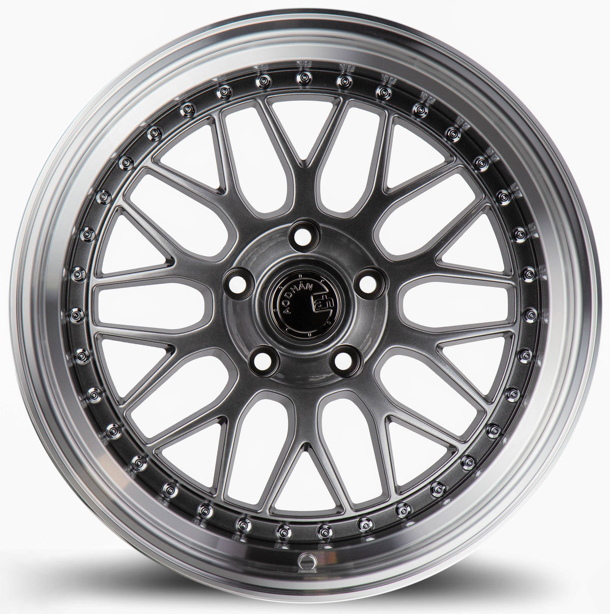 Aodhan AH02 Hyper Black w/ Machined Lip 19x8.5 +35 5x120 72.6mm - Wheelwiz