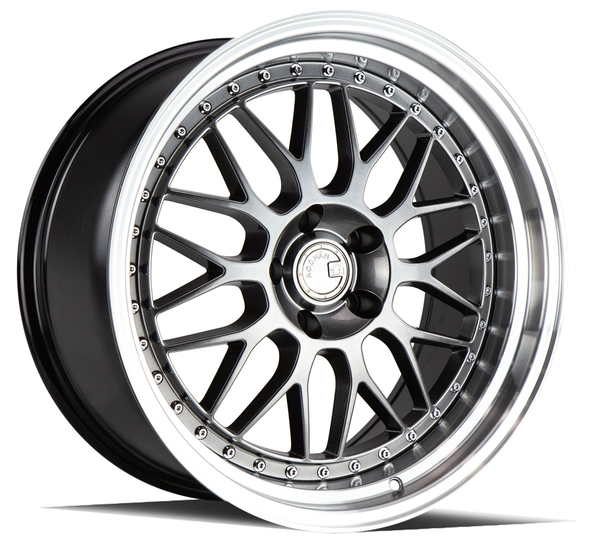 Aodhan AH02 Hyper Black w/ Machined Lip 19x9.5 +12 5x114.3 73.1mm - Wheelwiz