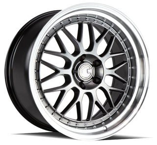 Aodhan AH02 Hyper Black w/ Machined Lip 19x9.5 +35 5x112 66.6mm