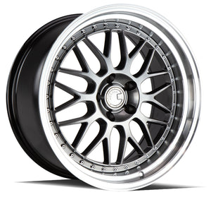 Aodhan AH02 Hyper Black w/ Machined Lip 19x9.5 +35 5x120 72.6mm - Wheelwiz