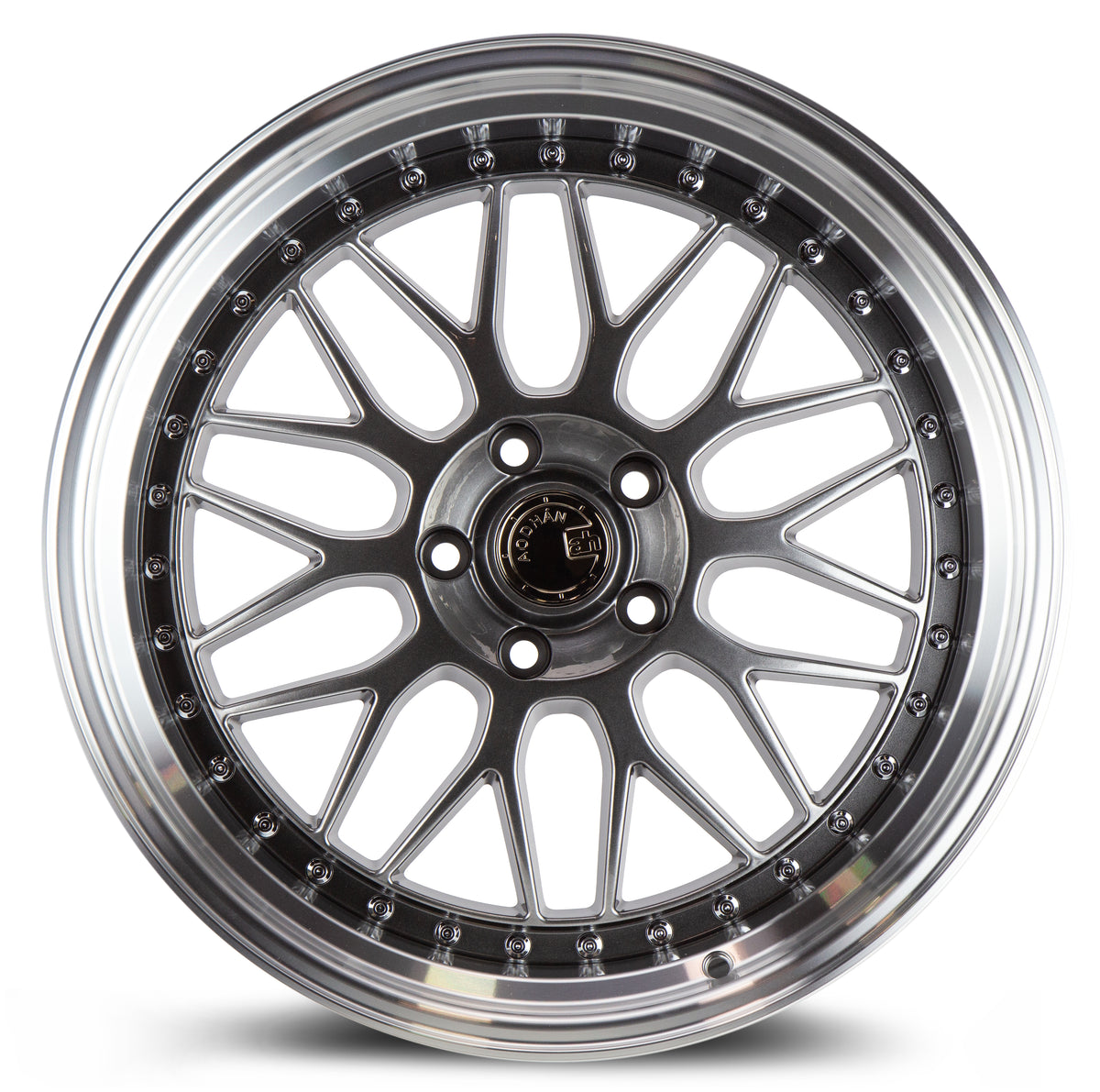 Aodhan AH02 Hyper Black w/ Machined Lip 19x9.5 +12 5x114.3 73.1mm - Wheelwiz